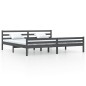 vidaXL Massivholzbett Grau 180x200 cm vidaXL Massivholzbett Grau 180x200 cm