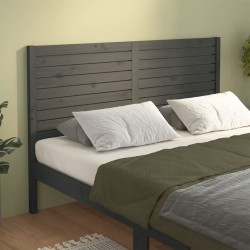 vidaXL Kopfteil Grau 146x4x100 cm Massivholz Kiefer