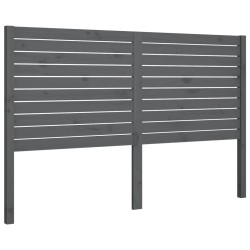 vidaXL Kopfteil Grau 146x4x100 cm Massivholz Kiefer