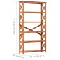 vidaXL Bücherregal 100x30x180 cm Massivholz mit Honigfarbenem Finish vidaXL Bücherregal 100x30x180 cm Massivholz mit Honigfarbenem Finish