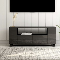 vidaXL TV-Schrank Hochglanz-Grau 120x35x48 cm Holzwerkstoff