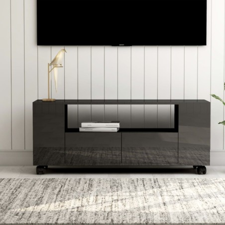vidaXL TV-Schrank Hochglanz-Grau 120x35x48 cm Holzwerkstoff