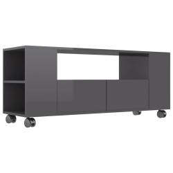 vidaXL TV-Schrank Hochglanz-Grau 120x35x48 cm Holzwerkstoff