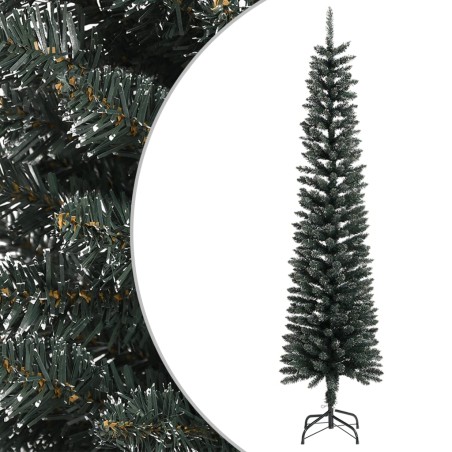 vidaXL Künstlicher Weihnachtsbaum mit Ständer Schlank Grün 240 cm PVC