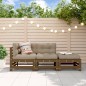 vidaXL 3-tlg. Garten-Lounge-Set mit Kissen Honigbraun Massivholz vidaXL 3-tlg. Garten-Lounge-Set mit Kissen Honigbraun Massivholz