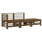 vidaXL 3-tlg. Garten-Lounge-Set mit Kissen Honigbraun Massivholz vidaXL 3-tlg. Garten-Lounge-Set mit Kissen Honigbraun Massivholz