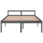 vidaXL Seniorenbett Grau 150x200 cm Massivholz Kiefer vidaXL Seniorenbett Grau 150x200 cm Massivholz Kiefer