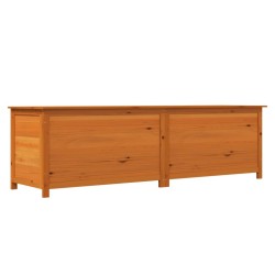 vidaXL Outdoor-Kissenbox Braun 200x50x56 cm Massivholz Tanne