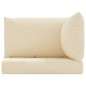 Palettenkissen 3-tlg. Beige Oxford-Gewebe Palettenkissen 3-tlg. Beige Oxford-Gewebe
