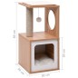 vidaXL Katzen-Kratzbaum mit Sisal-Kratzmatte 60 cm vidaXL Katzen-Kratzbaum mit Sisal-Kratzmatte 60 cm