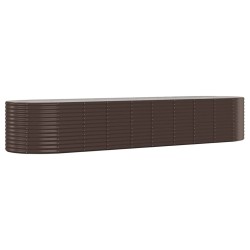 vidaXL Hochbeet Pulverbeschichteter Stahl 396x100x68 cm Braun