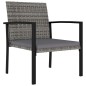 Garten-Essstühle 2 Stk. Poly Rattan Grau Garten-Essstühle 2 Stk. Poly Rattan Grau