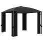 vidaXL Pavillon mit Vorhängen 300 x 300 x 265 cm Anthrazit vidaXL Pavillon mit Vorhängen 300 x 300 x 265 cm Anthrazit