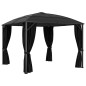 vidaXL Pavillon mit Vorhängen 300 x 300 x 265 cm Anthrazit vidaXL Pavillon mit Vorhängen 300 x 300 x 265 cm Anthrazit