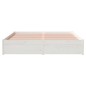 vidaXL Massivholzbett Weiß 150x200 cm King Size Kiefer vidaXL Massivholzbett Weiß 150x200 cm King Size Kiefer
