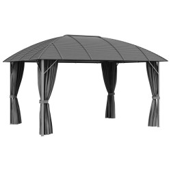 vidaXL Pavillon mit Seitenwänden & Bogendach 3x4 m Anthrazit