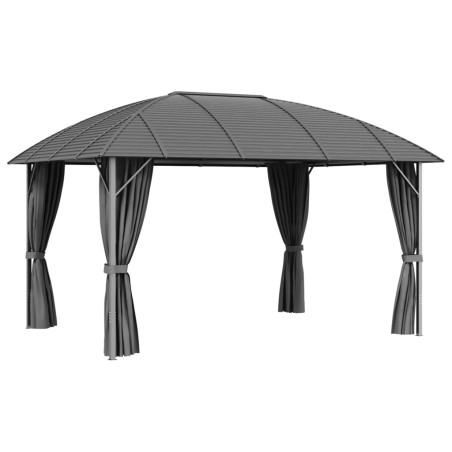 vidaXL Pavillon mit Seitenwänden & Bogendach 3x4 m Anthrazit