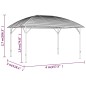vidaXL Pavillon mit Seitenwänden & Bogendach 3x4 m Anthrazit vidaXL Pavillon mit Seitenwänden & Bogendach 3x4 m Anthrazit