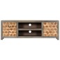 vidaXL TV-Schrank Grau 120x30x40 cm Massivholz Mango vidaXL TV-Schrank Grau 120x30x40 cm Massivholz Mango