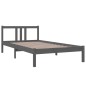 vidaXL Massivholzbett Grau 100x200 cm vidaXL Massivholzbett Grau 100x200 cm