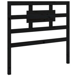 vidaXL Bett-Kopfteil Schwarz 80,5x4x100 cm Massivholz Kiefer