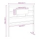 vidaXL Bett-Kopfteil Schwarz 80,5x4x100 cm Massivholz Kiefer