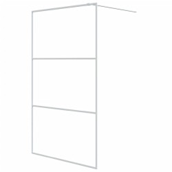 vidaXL Duschwand für Begehbare Dusche Weiß 115x195 cm ESG-Klarglas