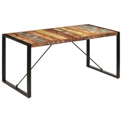 vidaXL Esstisch 160x80x75 cm Altholz Massiv