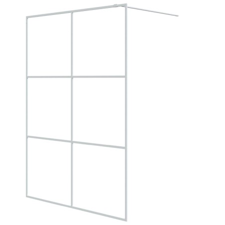 vidaXL Duschwand für Begehbare Dusche Weiß 140x195 cm ESG-Klarglas