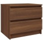 vidaXL Nachttisch Braun Eiche-Optik 50x39x43,5 cm Holzwerkstoff vidaXL Nachttisch Braun Eiche-Optik 50x39x43,5 cm Holzwerkstoff