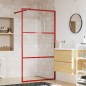 vidaXL Duschwand für Begehbare Dusche mit ESG Klarglas Rot 115x195 cm vidaXL Duschwand für Begehbare Dusche mit ESG Klarglas Rot 115x195 cm