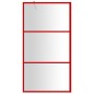 vidaXL Duschwand für Begehbare Dusche mit ESG Klarglas Rot 115x195 cm vidaXL Duschwand für Begehbare Dusche mit ESG Klarglas Rot 115x195 cm