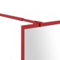 vidaXL Duschwand für Begehbare Dusche mit ESG Klarglas Rot 115x195 cm vidaXL Duschwand für Begehbare Dusche mit ESG Klarglas Rot 115x195 cm