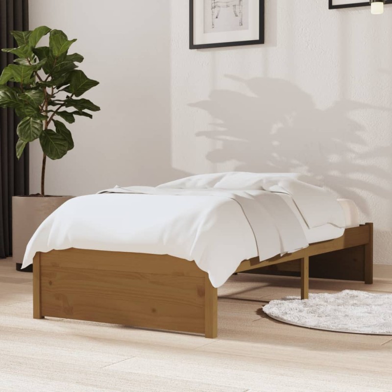 vidaXL Massivholzbett Honigbraun 75x190 cm vidaXL Massivholzbett Honigbraun 75x190 cm