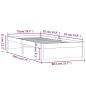 vidaXL Massivholzbett Honigbraun 75x190 cm vidaXL Massivholzbett Honigbraun 75x190 cm