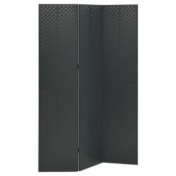 vidaXL 3-tlg. Raumteiler Anthrazit 120x180 cm Stahl