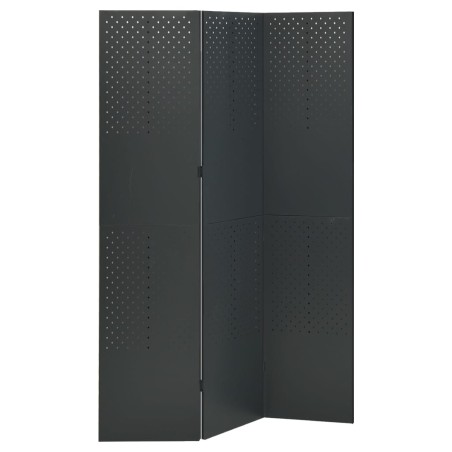 vidaXL 3-tlg. Raumteiler Anthrazit 120x180 cm Stahl