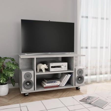 vidaXL TV-Schrank mit Rollen Betongrau 80x40x40 cm Holzwerkstoff