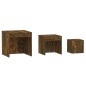vidaXL Satztische 3 Stk. Räuchereiche Holzwerkstoff vidaXL Satztische 3 Stk. Räuchereiche Holzwerkstoff