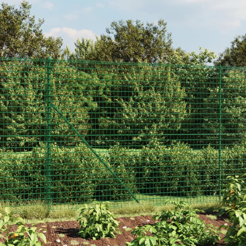 vidaXL Maschendrahtzaun Grün 2,2x25 m Verzinkter Stahl vidaXL Maschendrahtzaun Grün 2,2x25 m Verzinkter Stahl