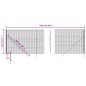 vidaXL Maschendrahtzaun Grün 2,2x25 m Verzinkter Stahl vidaXL Maschendrahtzaun Grün 2,2x25 m Verzinkter Stahl
