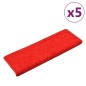 vidaXL Stufenmatten 5 Stk. 65x21x4 cm Rot vidaXL Stufenmatten 5 Stk. 65x21x4 cm Rot
