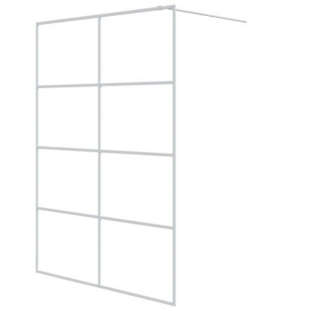 vidaXL Duschwand für Begehbare Dusche Weiß 140x195 cm ESG-Klarglas
