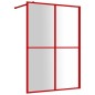 vidaXL Duschwand für Begehbare Dusche mit ESG Klarglas Rot 140x195 cm vidaXL Duschwand für Begehbare Dusche mit ESG Klarglas Rot 140x195 cm