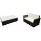 vidaXL 2-tlg. Garten-Lounge-Set mit Kissen Poly Rattan Braun vidaXL 2-tlg. Garten-Lounge-Set mit Kissen Poly Rattan Braun