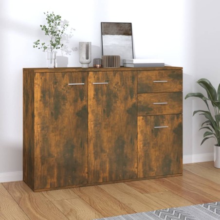 vidaXL Sideboard Räuchereiche 105x30x75 cm Holzwerkstoff