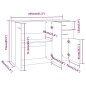 vidaXL Sideboard Räuchereiche 105x30x75 cm Holzwerkstoff vidaXL Sideboard Räuchereiche 105x30x75 cm Holzwerkstoff