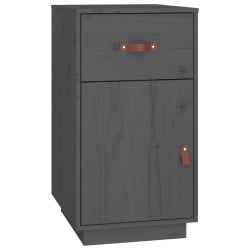 vidaXL Schreibtisch-Schrank Grau 40x50x75 cm Massivholz Kiefer