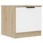 vidaXL Nachttische 2 Stk. Weiß & Sonoma-Eiche 40x39x40 cm vidaXL Nachttische 2 Stk. Weiß & Sonoma-Eiche 40x39x40 cm