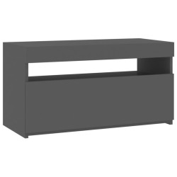 vidaXL TV-Schrank mit LED-Leuchten Grau 75x35x40 cm